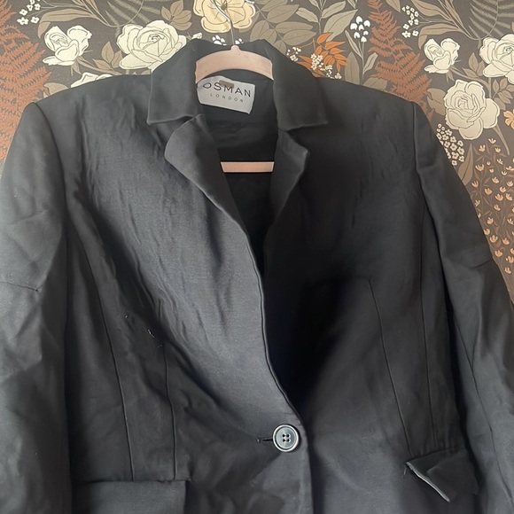 Osman London Eugenie Tuxedo Jacket in black size 6 - Picture 6 of 9